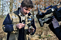 Dr. Florian Brandes vor der Kamera