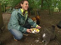 Stefanie Misgeld mit Katze