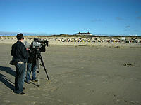 Filmteam am Strand