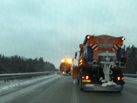 Winterdienst auf der Autobahn